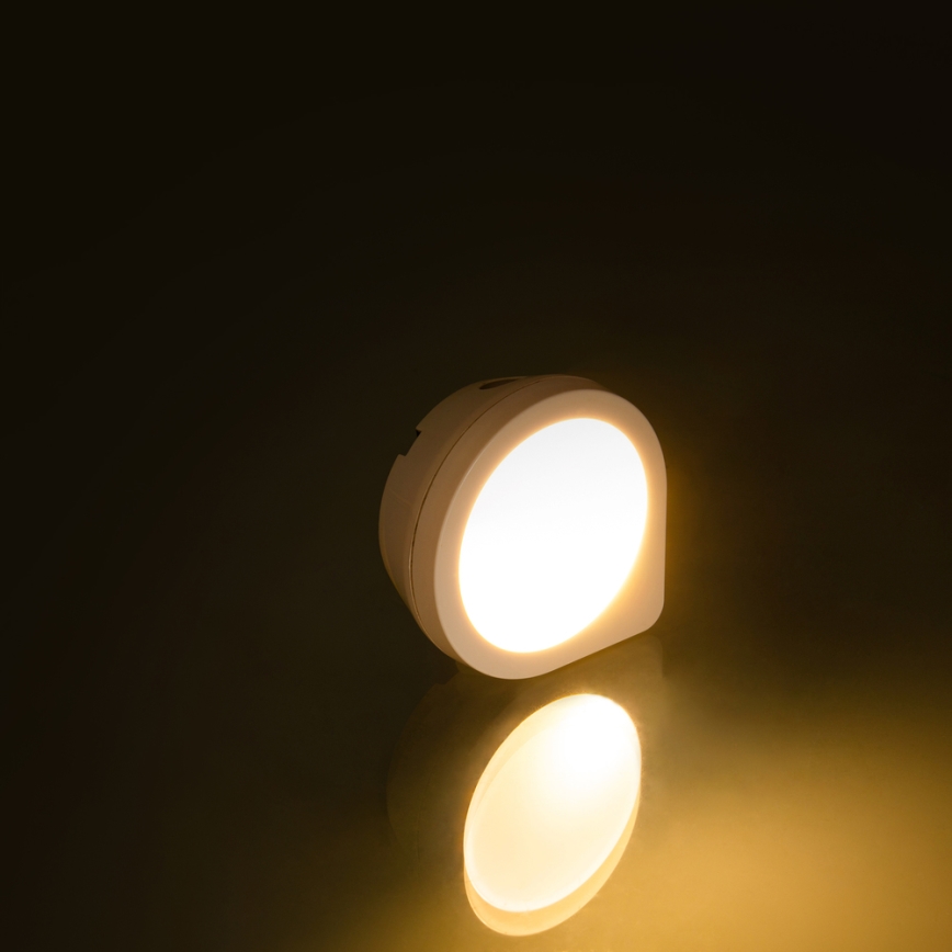 LED Контакт с ориентировъчна светлина със сензор LED/0,4W/230V 3000K бял