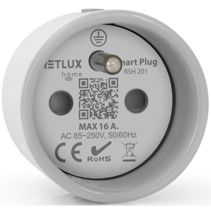 Смарт щепсел 3680W/230V/Тип E/16A Wi-Fi Tuya