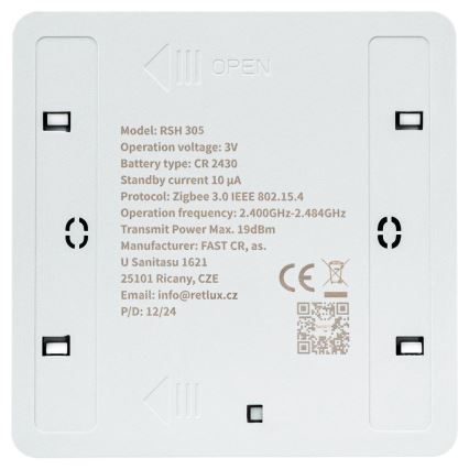 Умен 4-бутонен ключ 1xCR2430 бял