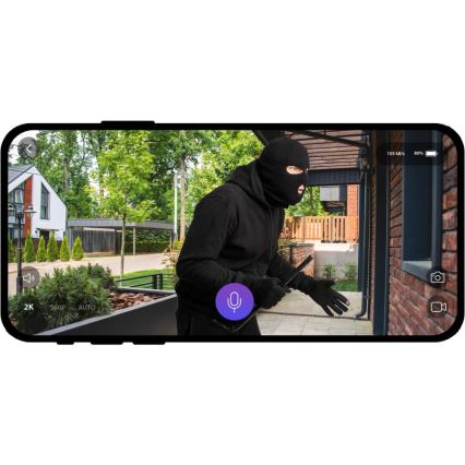 Видео звънец за врата със сензор за движение 5MPx 1440p 5200 mAh Wi-Fi IP65 антрацит