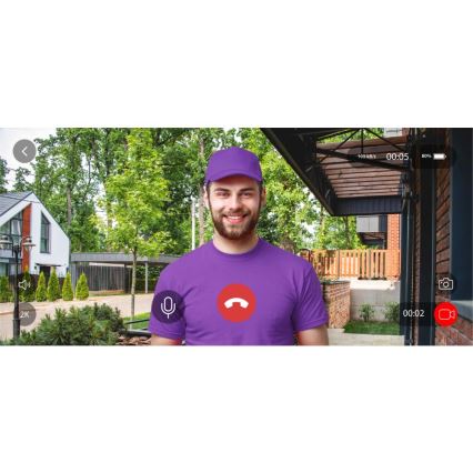 Видео звънец за врата със сензор за движение 5MPx 1440p 5200 mAh Wi-Fi IP65 антрацит