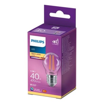Ретро LED крушка Philips P45 E27/4,3W/230V 2700K