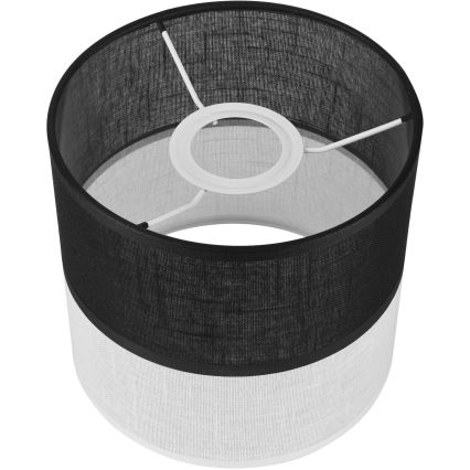 Резервен абажур за полилей, стенен аплик и настолна лампа ANDREA E27, диаметър 16 см, черно/бяло