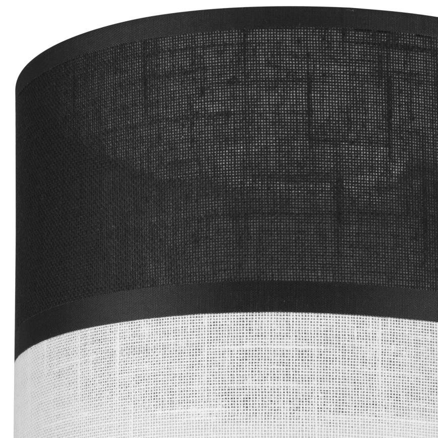 Резервен абажур за полилей, стенен аплик и настолна лампа ANDREA E27, диаметър 16 см, черно/бяло