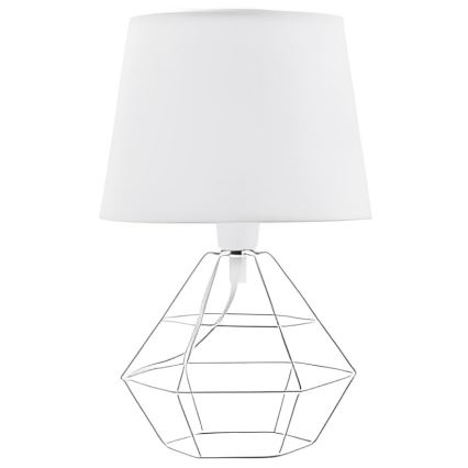 Резервен абажур за настолна лампа DIAMOND E27 17x20 см бял