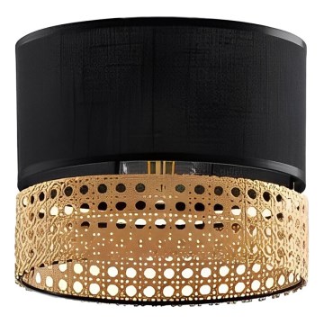 Резервен абажур за полилей PAGLIA E27 16x20 см черен/ратан