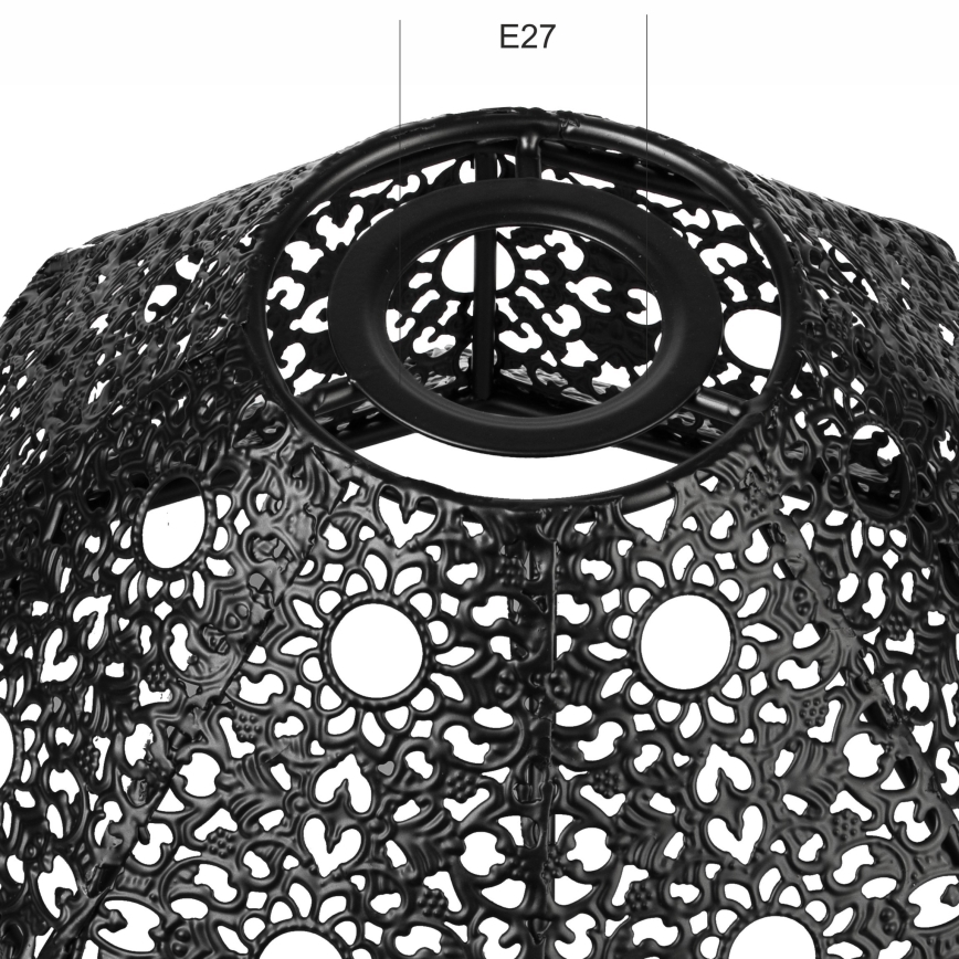 Резервен абажур за полилей SAMIRA E27, диаметър 33 см, черен