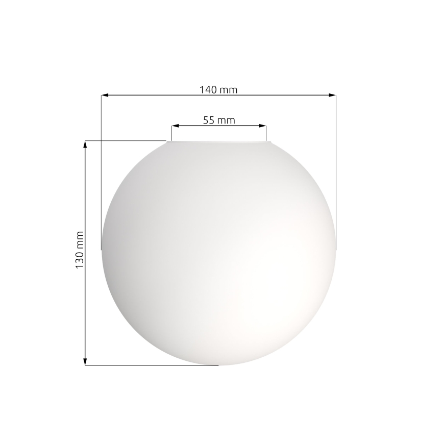Резервен абажур за полилей SOMA/SMART/GLAM/ROYAL/LINNEAR. E14, диаметър 14 см, бял