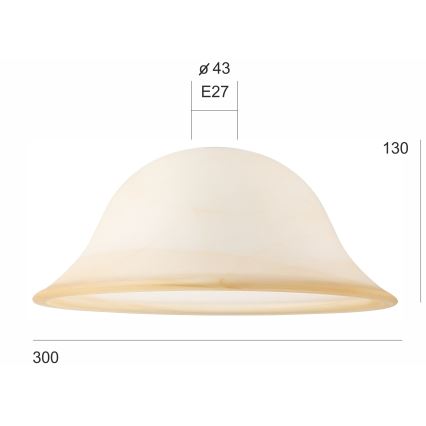 Резервно стъкло за полилей SFERA E27 130x300 мм бежов