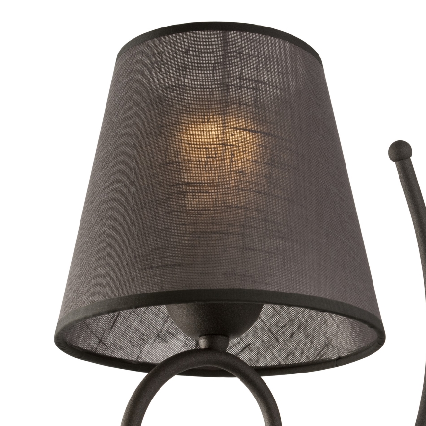 Резервен абажур за стенен аплик LORENZO E27, диаметър 16 см, сив