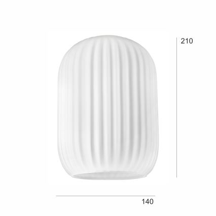 Резервно стъкло за полилей HARMA E27 21x14 см бял