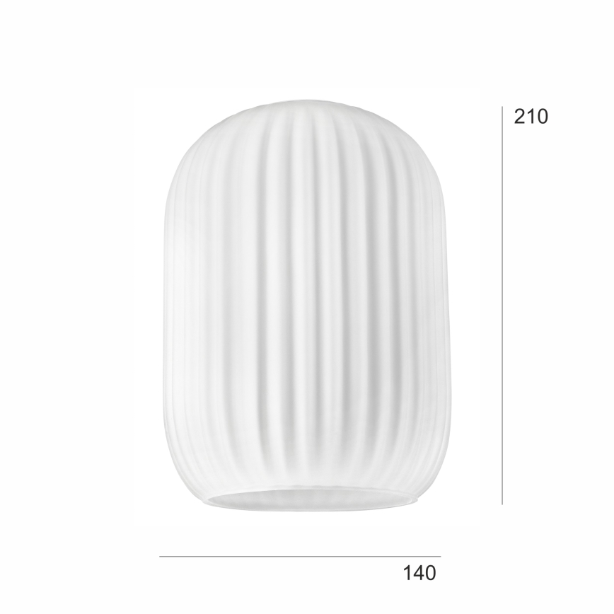 Резервно стъкло за полилей HARMA E27 21x14 см бял