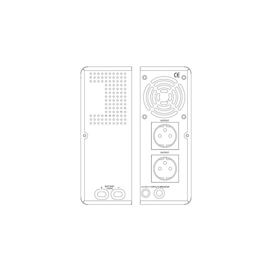 Резервно захранване за стена 500W/800VA чиста синусоидална вълна