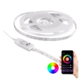 RGB LED Димируема екстериорна лента Wi-fi LED/6.5W/IP65 2м Tuya