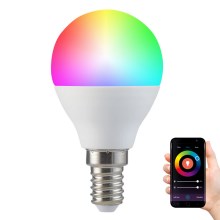 RGB LED Димируема крушка G45 E14/5,5W/230V 3000-6500K Wi-fi Tuya