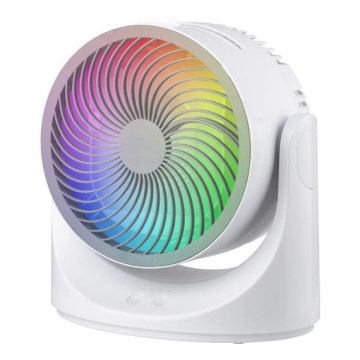 RGB LED настолен вентилатор 10W/5V диаметър 18,5 см