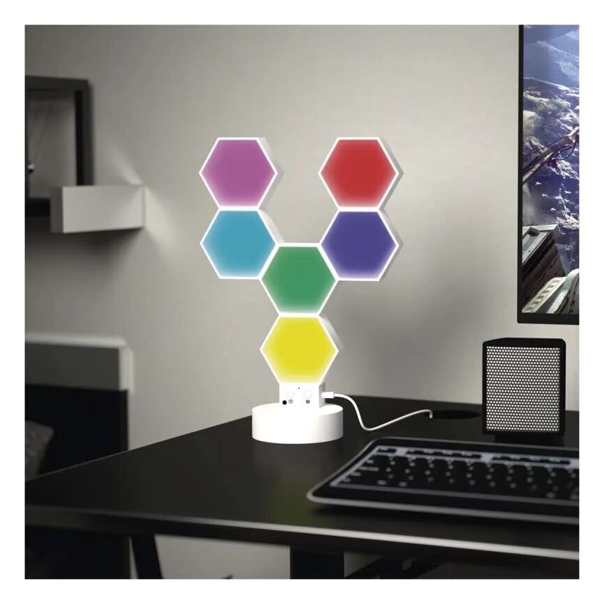 RGBIC Димируема настолна лампа GoSmart LED/5,5W/230V Wi-Fi Tuya