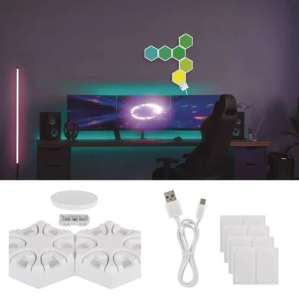RGBIC Димируема настолна лампа GoSmart LED/5,5W/230V Wi-Fi Tuya