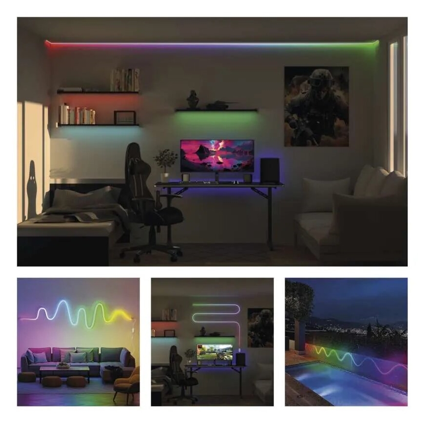 RGBIC LED Димируема лента GoSmart LED/24W/230V 3 m Wi-Fi Tuya