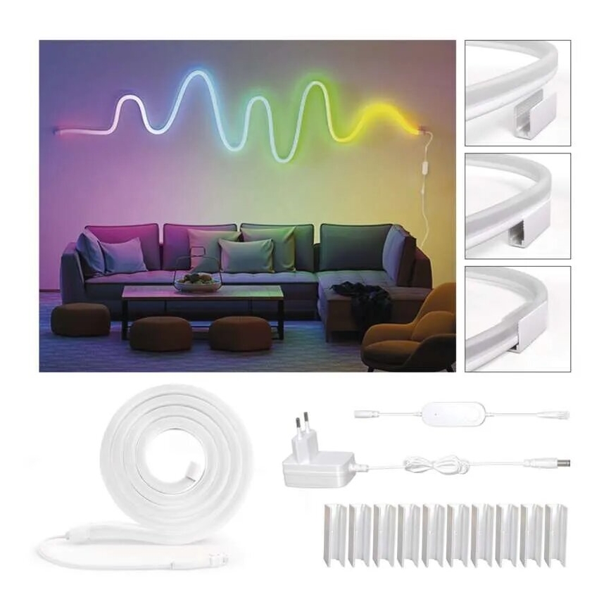 RGBIC LED Димируема лента GoSmart LED/24W/230V 3 m Wi-Fi Tuya