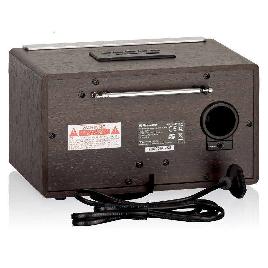 Roadstar HRA-1345NUS/WD - Радио с FM 16W/230V