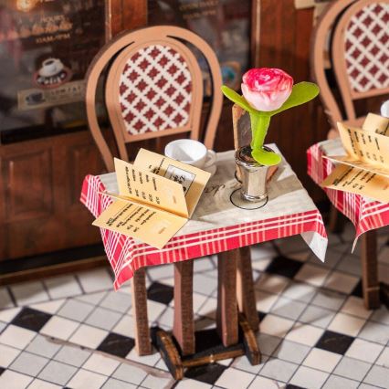 RoboTime - 3D пъзел LED Стопер за книги Среща в книжния пасаж 2xAAA