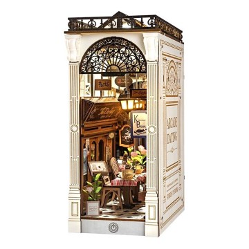 RoboTime - 3D пъзел LED Стопер за книги Meeting with books in the arcade 2xAAA