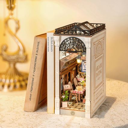 RoboTime - 3D пъзел LED Стопер за книги Meeting with books in the arcade 2xAAA