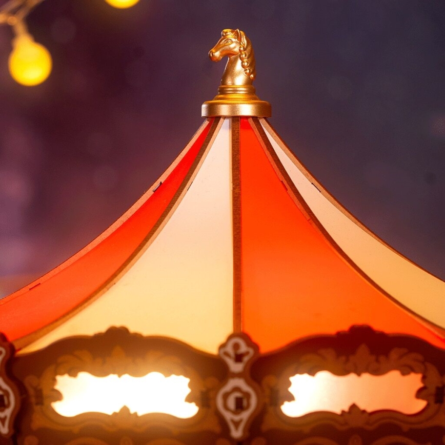 RoboTime - 3D пъзел музикална кутия Класическа въртележка 5V