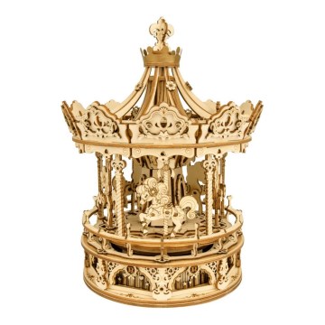 RoboTime - 3D пъзел с музикална кутия Романтична въртележка