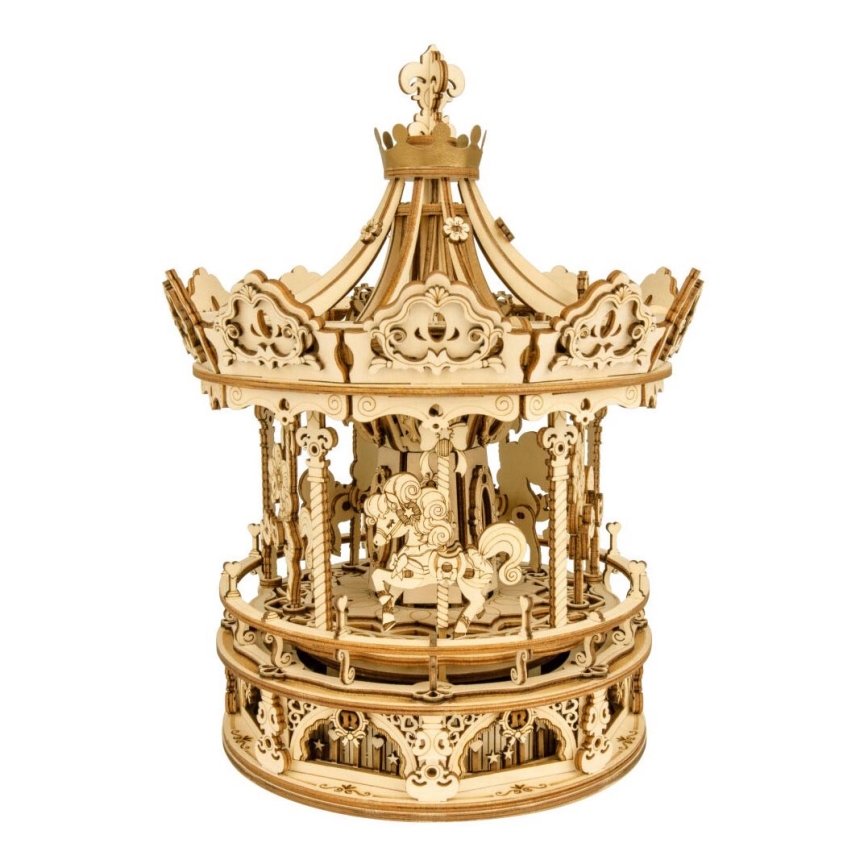 RoboTime - 3D пъзел с музикална кутия Романтична въртележка