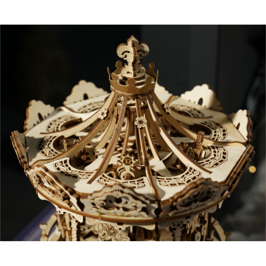 RoboTime - 3D пъзел с музикална кутия Романтична въртележка