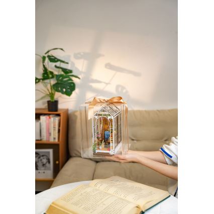 RoboTime - LED Стопер за книги Градина къща 3D пъзел 2xAAA