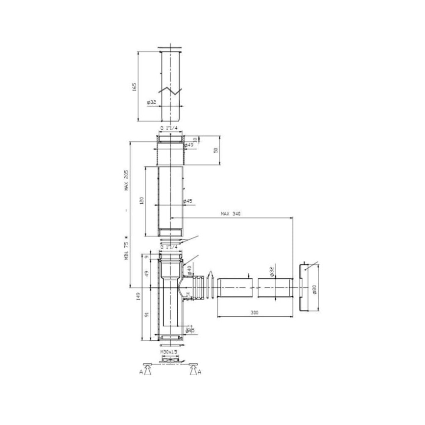 Roca A506403110 - Кръгъл сифон за умивалник ROCA лъскав хром