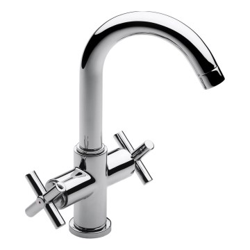 Roca A5A3043C00 - Кран за мивка + сифон с преливник LOFT 27 см лъскав хром