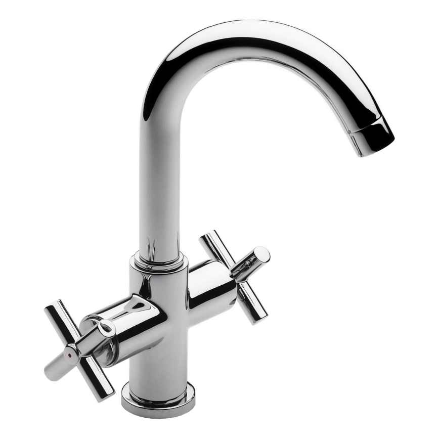 Roca A5A3043C00 - Кран за мивка + сифон с преливник LOFT 27 см лъскав хром