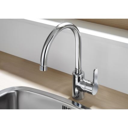 Roca A5A8409C00 - Смесител за мивка L20 32,5 см, лъскав хром