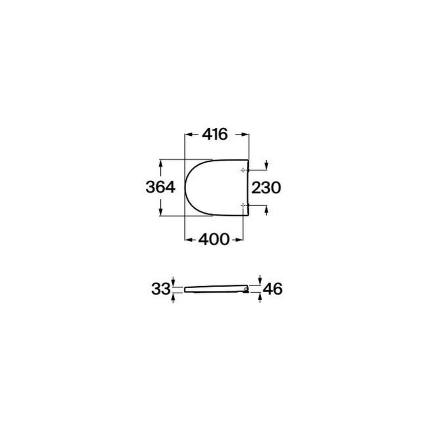 Roca A8012AC00B - Тоалетна седалка MERIDIAN с меко затваряне, supralit/бяла