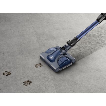 Rowenta - Безжичен прахосмукач с моп X-FORCE FLEX ANIMAL AQUA AUTO 3 в 1, 480W/32,4V 2500 mAh, син