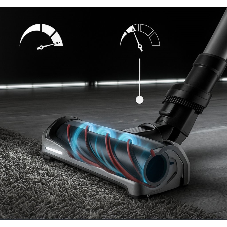 Rowenta - Безжичен прахосмукач с моп X-FORCE FLEX ANIMAL AQUA AUTO 3 в 1, 480W/32,4V 2500 mAh, син