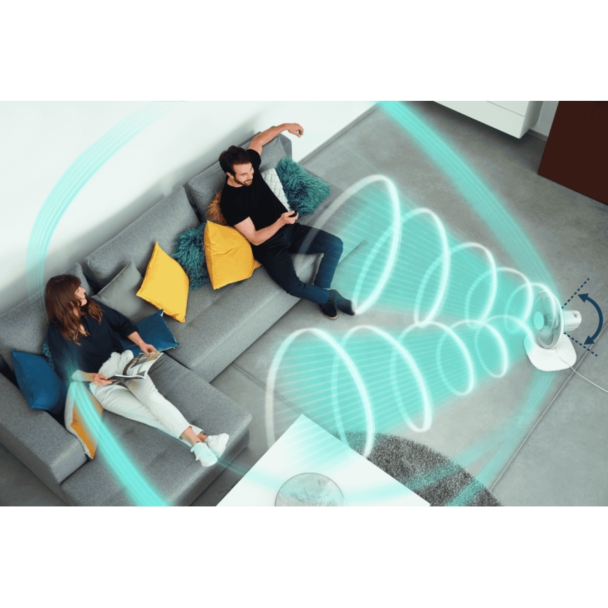 Rowenta - Настолен вентилатор ESSENTIAL 28W/230V пр. 25 см бял