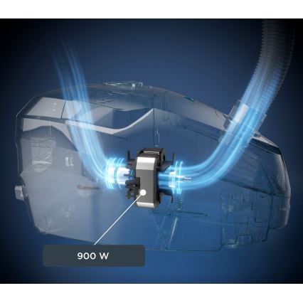 Rowenta - Прахосмукачка с торба GREEN FORCE MAX ECO TOTAL CLASSIC 900W/230V черен