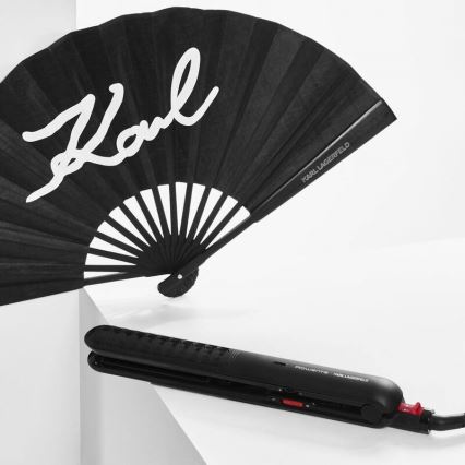 Rowenta - Преса за изправяне на коса KARL LAGERFELD OPTILISS черен