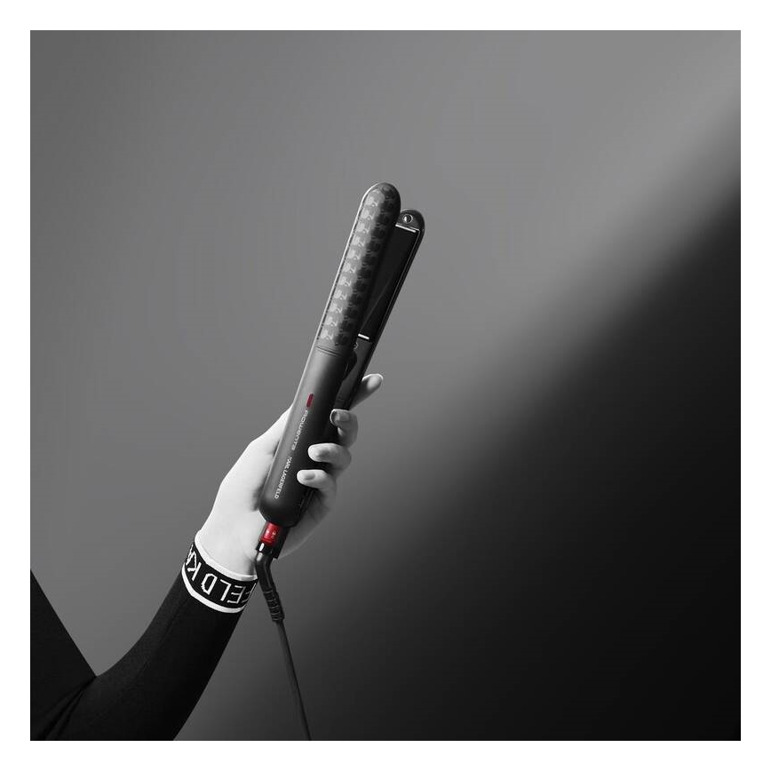 Rowenta - Преса за изправяне на коса KARL LAGERFELD OPTILISS черен