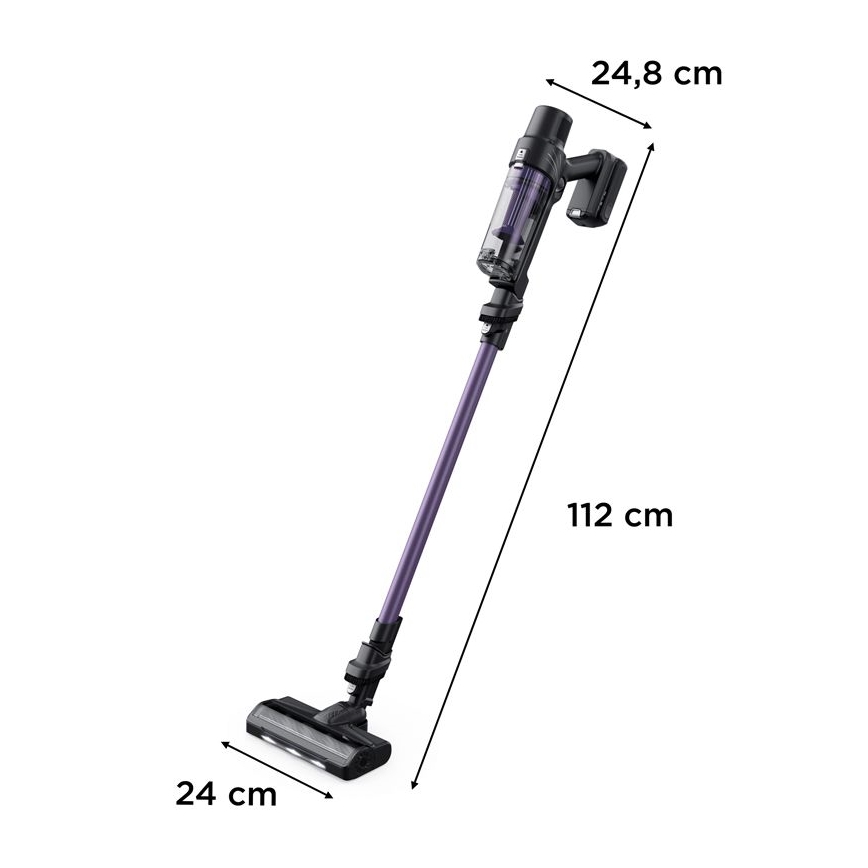 Rowenta - Пръчковидна прахосмукачка X-PERT 2в1 140W/18V 2500 mAh лилава