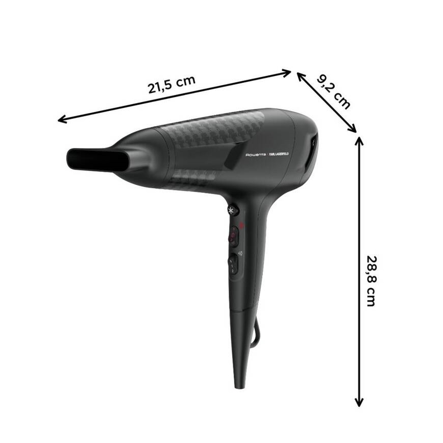 Rowenta - Сешоар за коса KARL LAGERFELD STUDIO DRY 2100W/230V черен