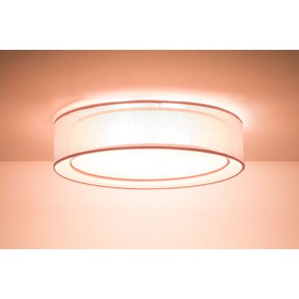 Розов плафон PURO 2xE27/40W/230V, диаметър 60 см