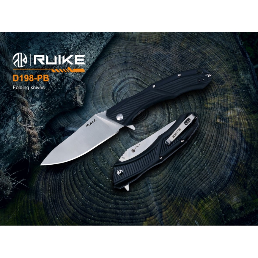 Ruike RUD198PB - Сгъваем джобен нож 23,1 см черен
