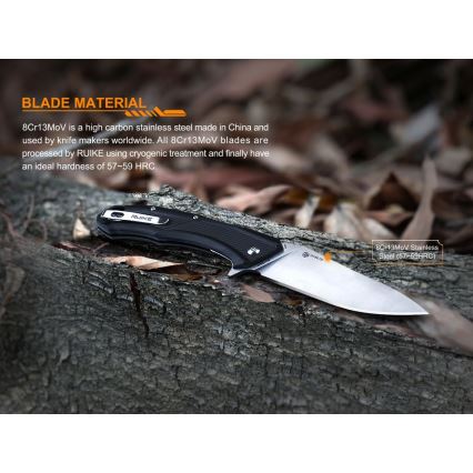 Ruike RUD198PB - Сгъваем джобен нож 23,1 см черен