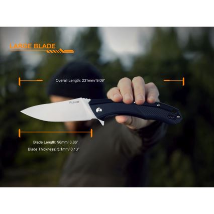 Ruike RUD198PB - Сгъваем джобен нож 23,1 см черен